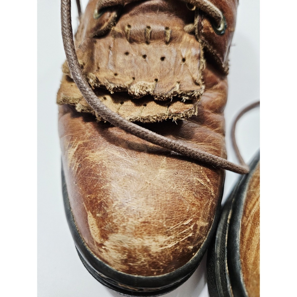 Vimtage Women's Justin Kiltie Leather Y2K Brown Boots Size 6.5 Ankle Distressed - Picture 16 of 16